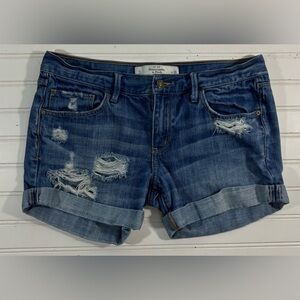 Abercrombie And Fitch AF Jean Shorts Women’s Size 6 28 W Distressed Cuffed